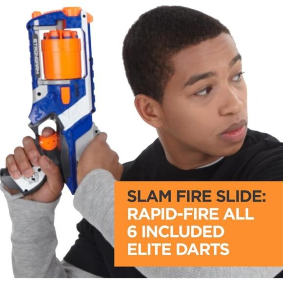 NERF N Strike Elite Strongarm Toy Blaster with Rotating Barrel - Picture 3 of 7